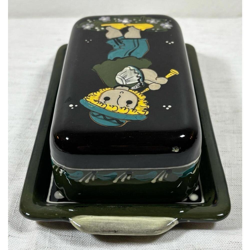 Vintage Kohler Bock Handarbeit No 267 West Germany Butter Dish Folk Art - Picture 4 of 9